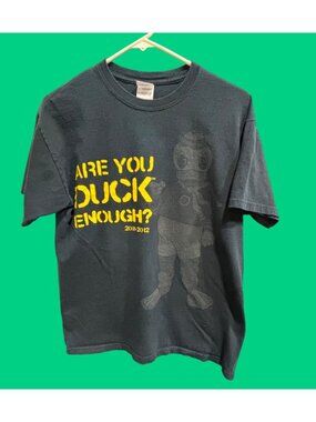 Men’s/Unisex M Gildan “Are You Duck Enough?” Navy Graphic Tee